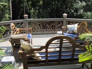 Chairs and Deck Railing