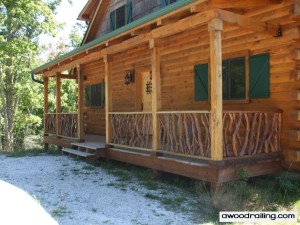 Log Cabin Deck Railing