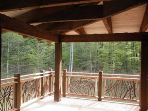Timber Frame Porch Railing