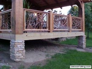 Wood Porch Handrail